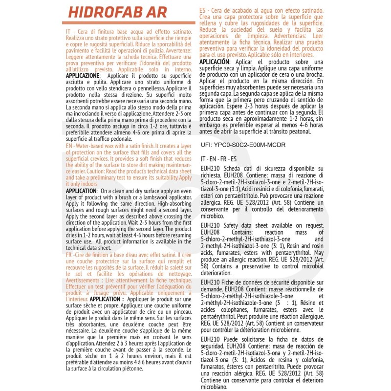 HIDROFAB AR - SCATOLA